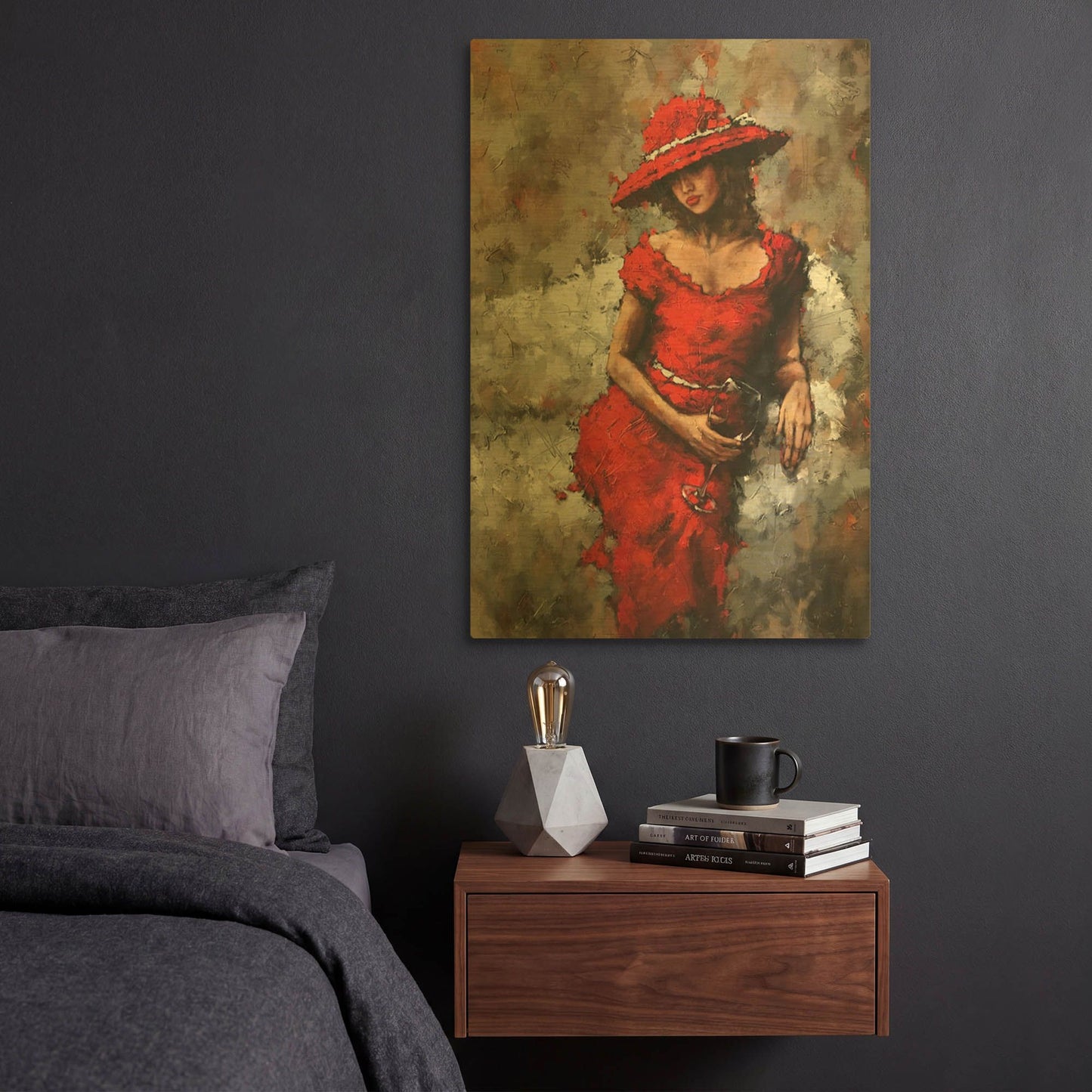 'Wine and Unwind' By Alexander Gunin Gold Metal Wall Art