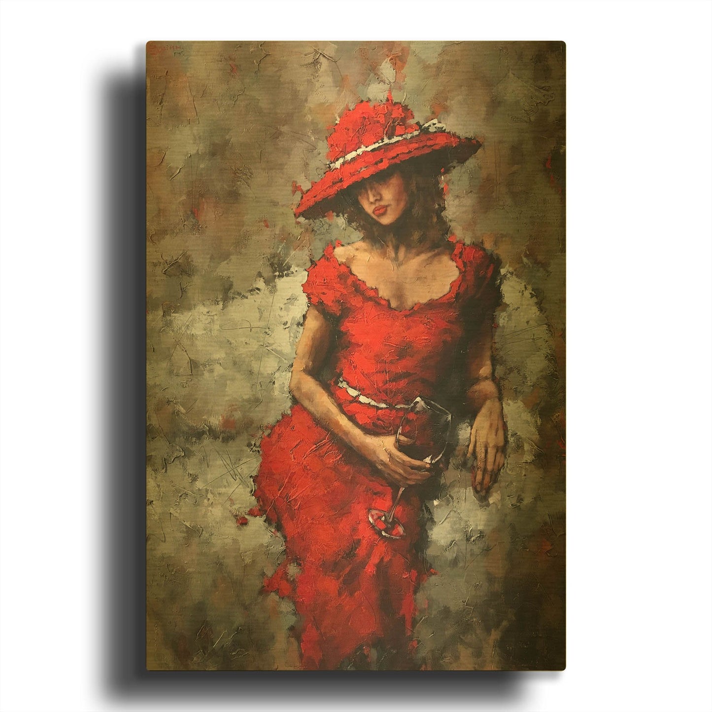 'Wine and Unwind' By Alexander Gunin Gold Metal Wall Art