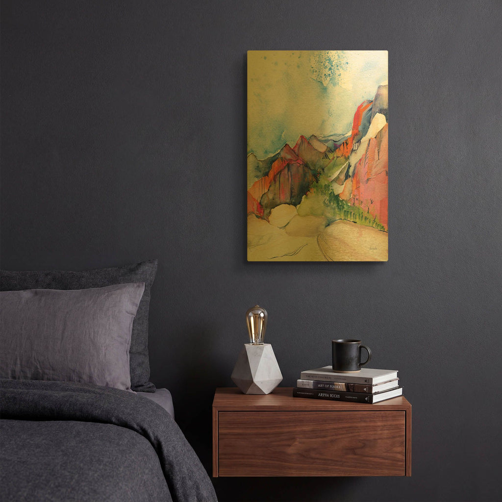 'Desert Days' By Kristy Rice Gold Metal Wall Art