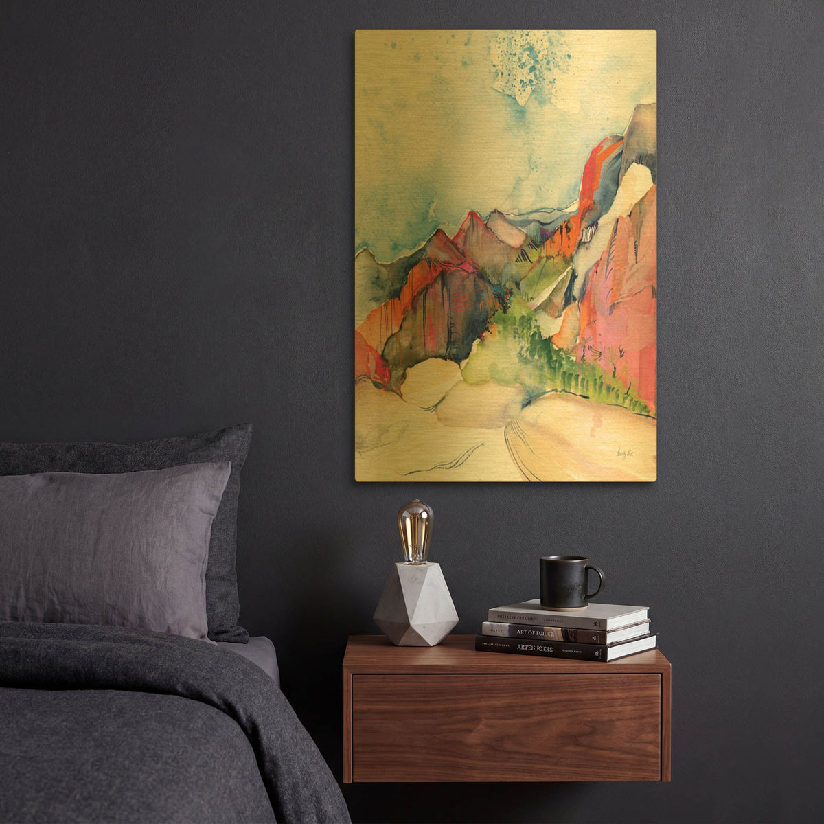 'Desert Days' By Kristy Rice Gold Metal Wall Art