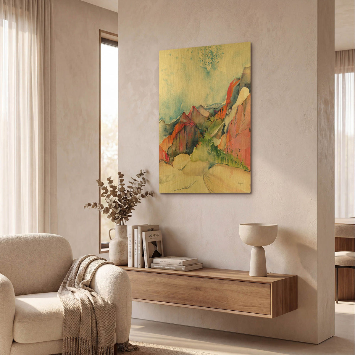 'Desert Days' By Kristy Rice Gold Metal Wall Art