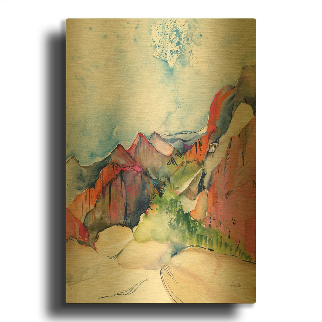'Desert Days' By Kristy Rice Gold Metal Wall Art