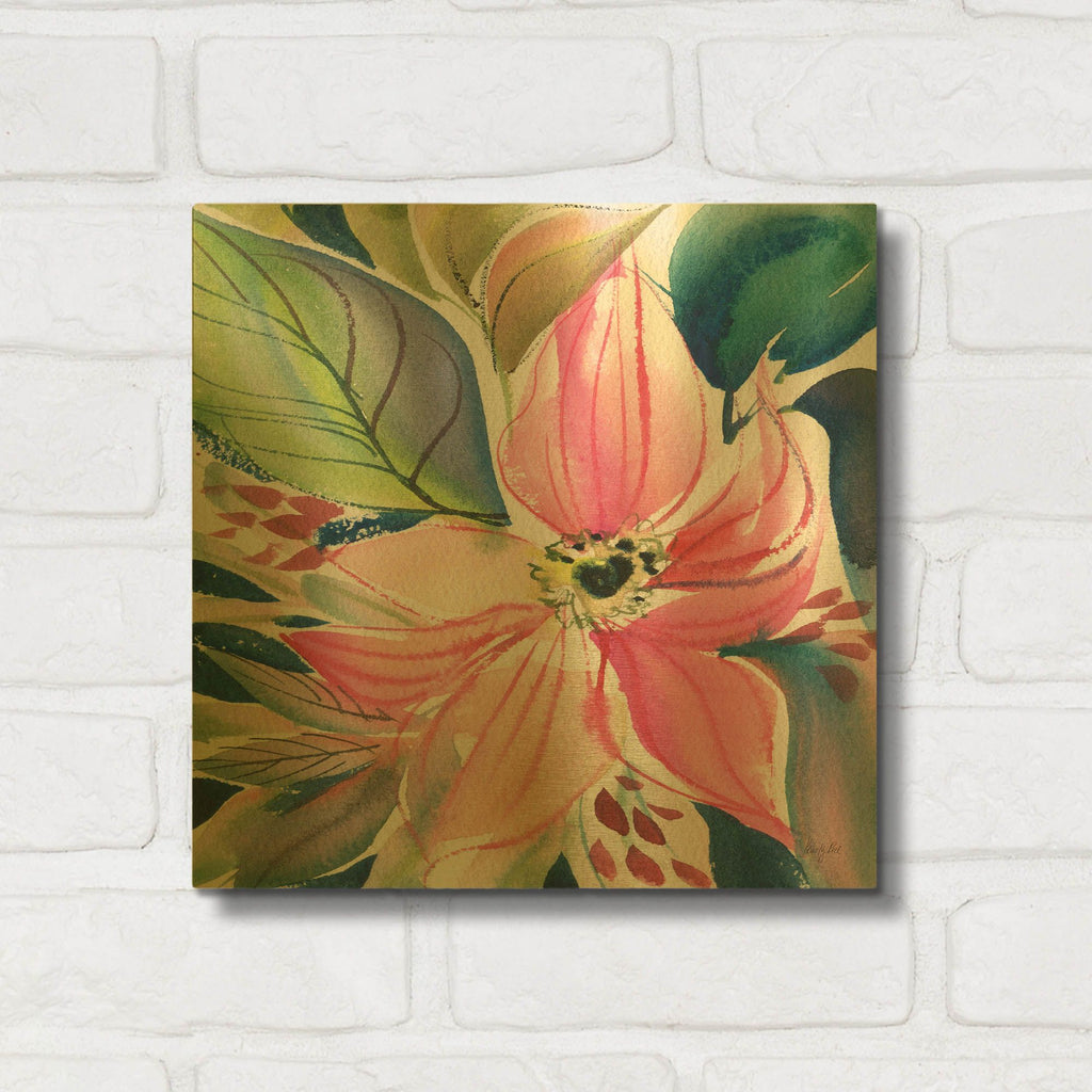 'Floral Burst 1' By Kristy Rice Gold Metal Wall Art