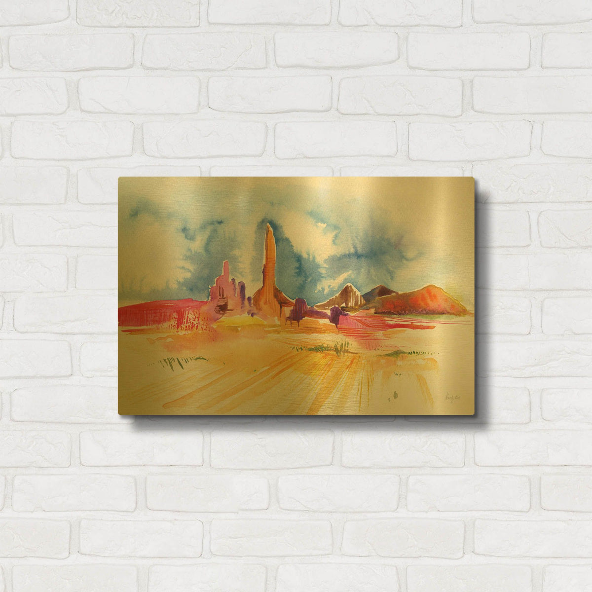 'Formation' By Kristy Rice Gold Metal Wall Art