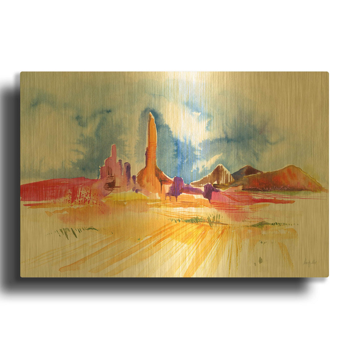 'Formation' By Kristy Rice Gold Metal Wall Art