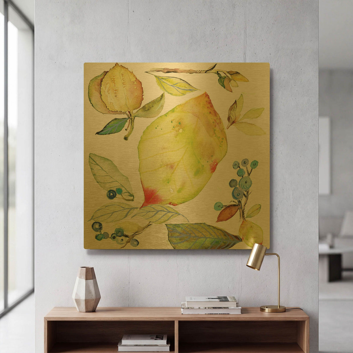 'Harvest Rush 1' By Kristy Rice Gold Metal Wall Art