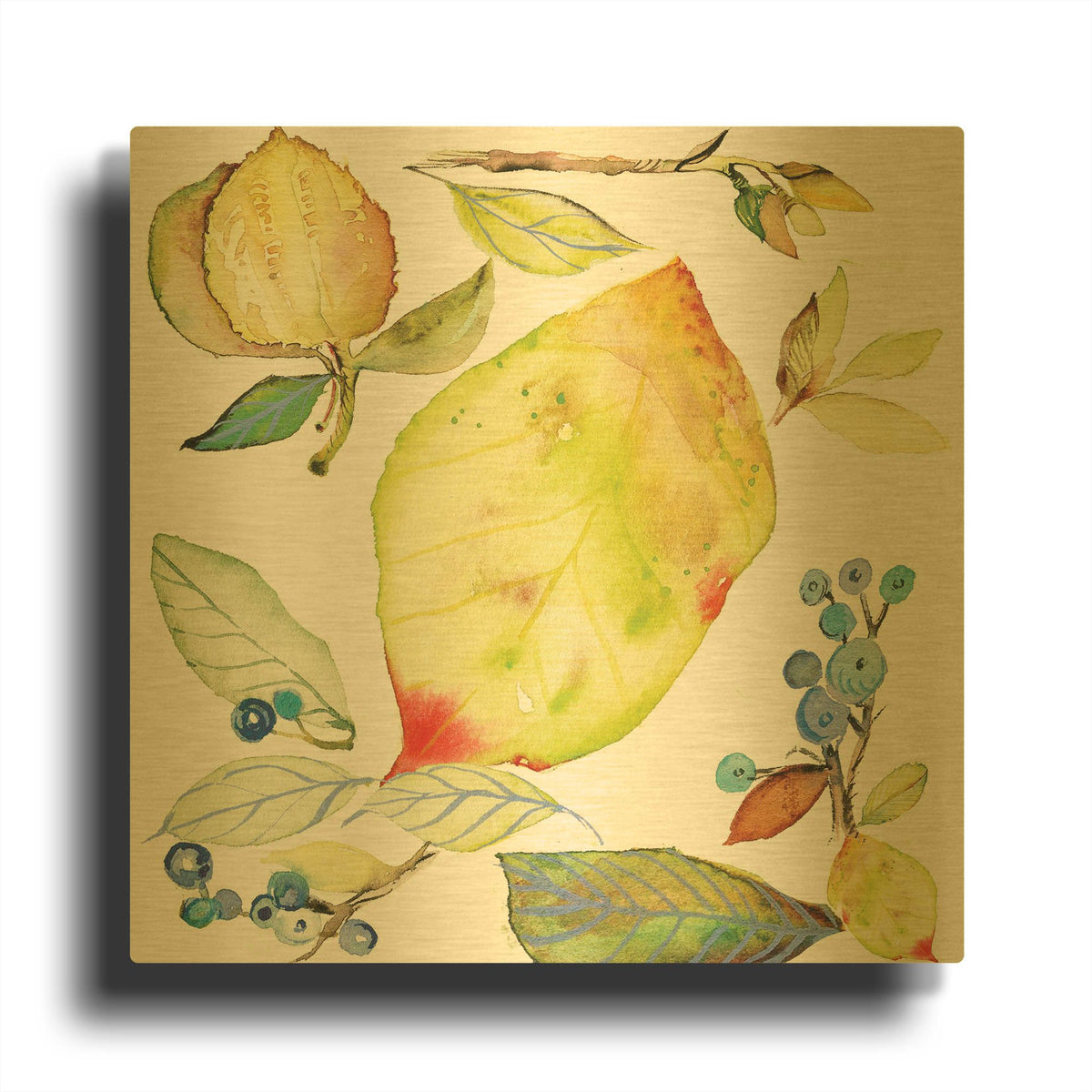 'Harvest Rush 1' By Kristy Rice Gold Metal Wall Art