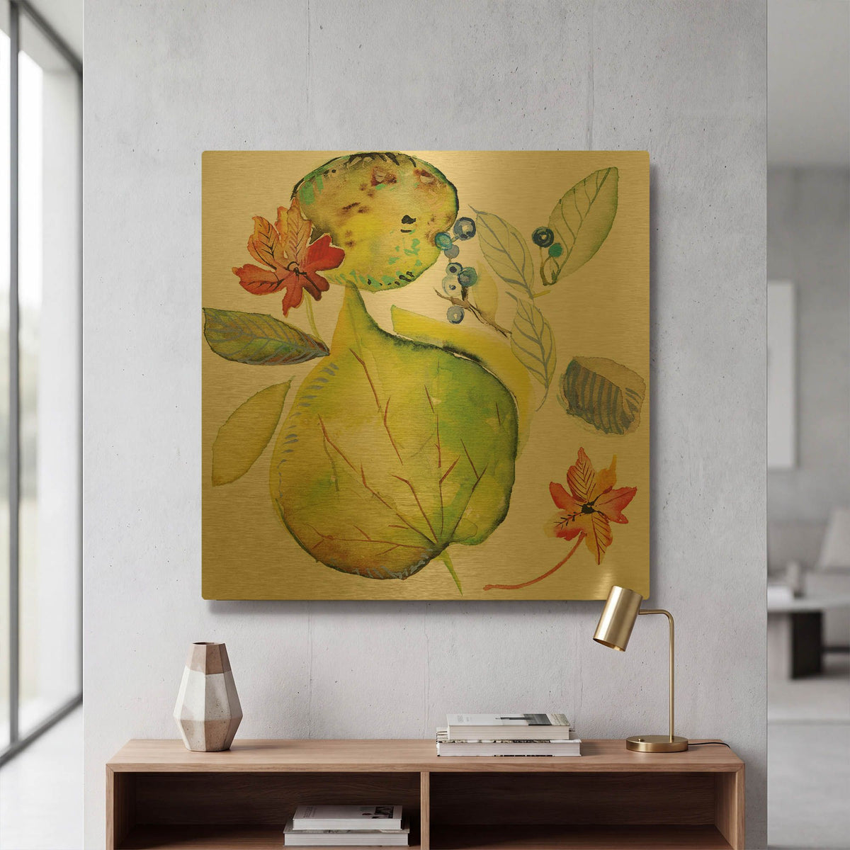 'Harvest Rush 2' By Kristy Rice Gold Metal Wall Art