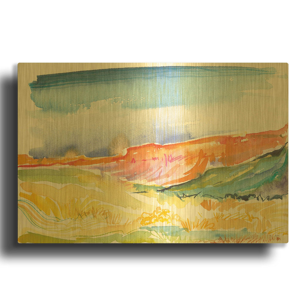 'Mesa View 2' By Kristy Rice Gold Metal Wall Art