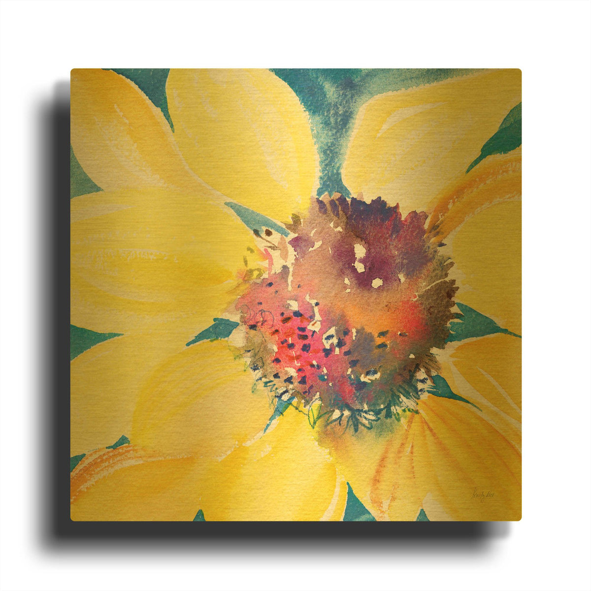 'Sunny 1' By Kristy Rice Gold Metal Wall Art