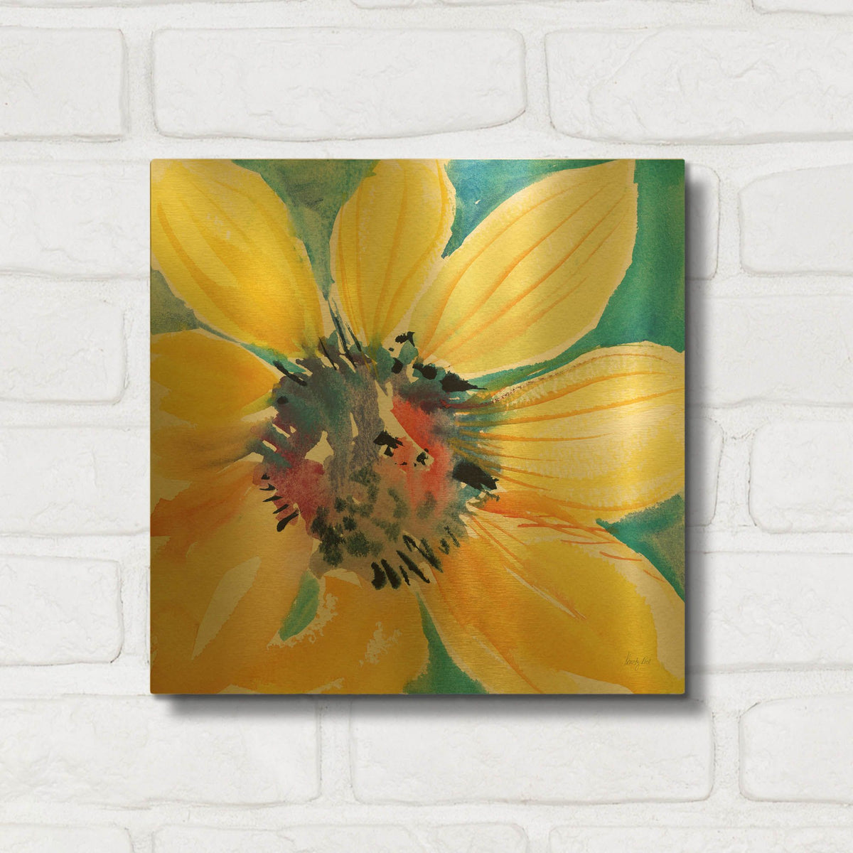 'Sunny 2' By Kristy Rice Gold Metal Wall Art