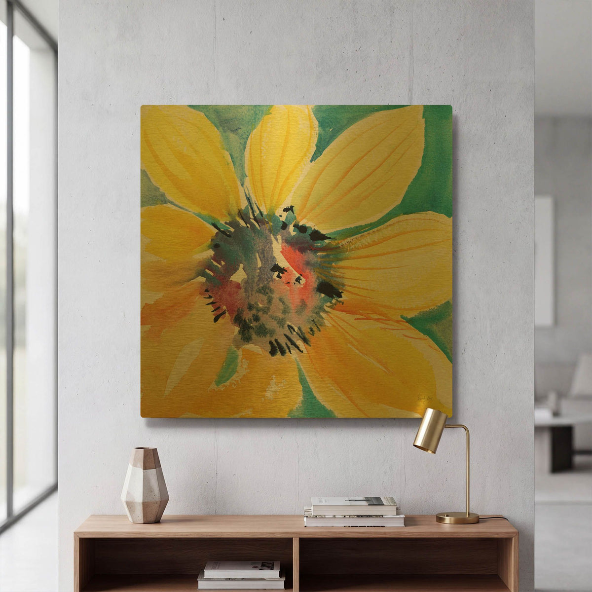 'Sunny 2' By Kristy Rice Gold Metal Wall Art