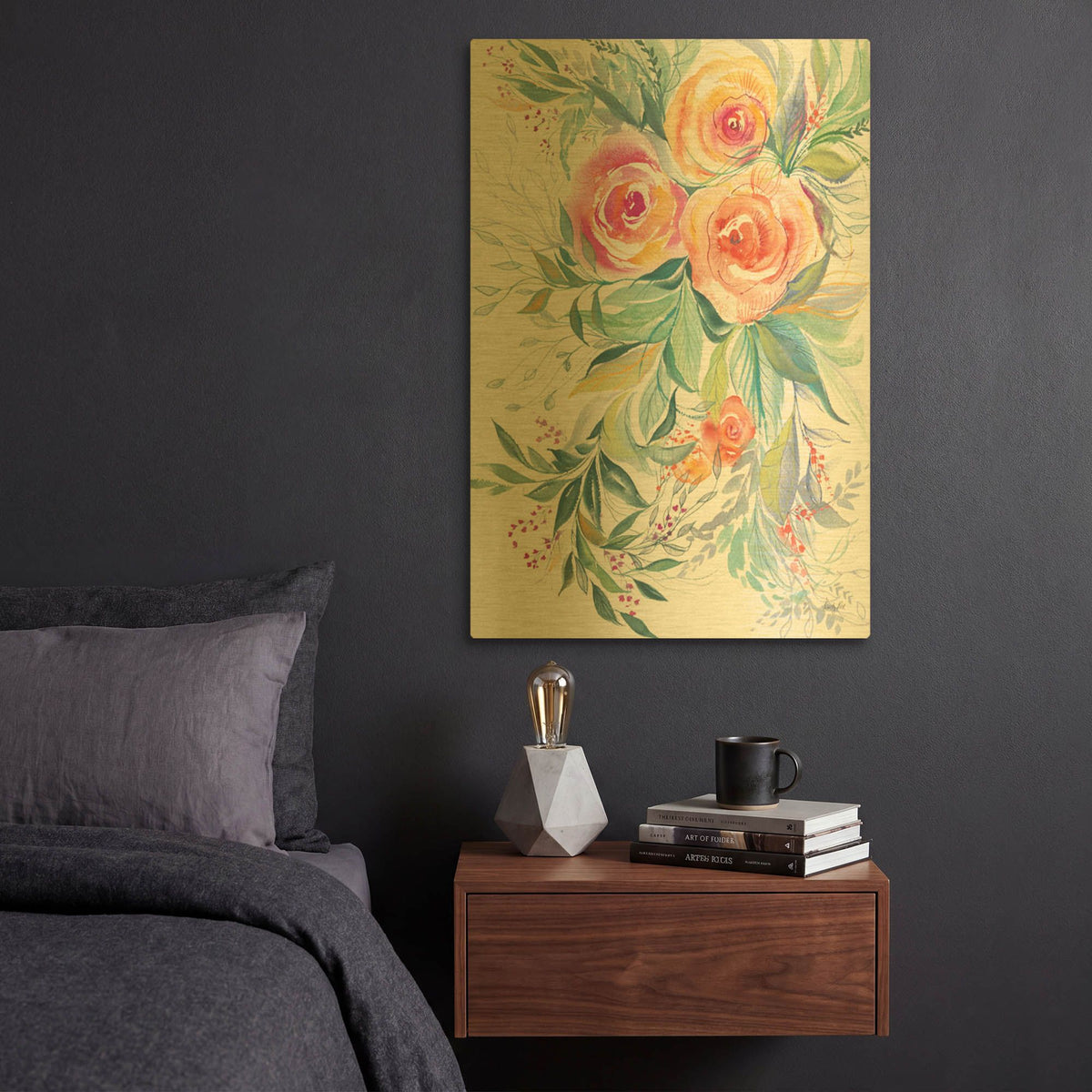 'Three Sisters' By Kristy Rice Gold Metal Wall Art