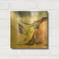 'Verdant Valley' By Kristy Rice Gold Metal Wall Art