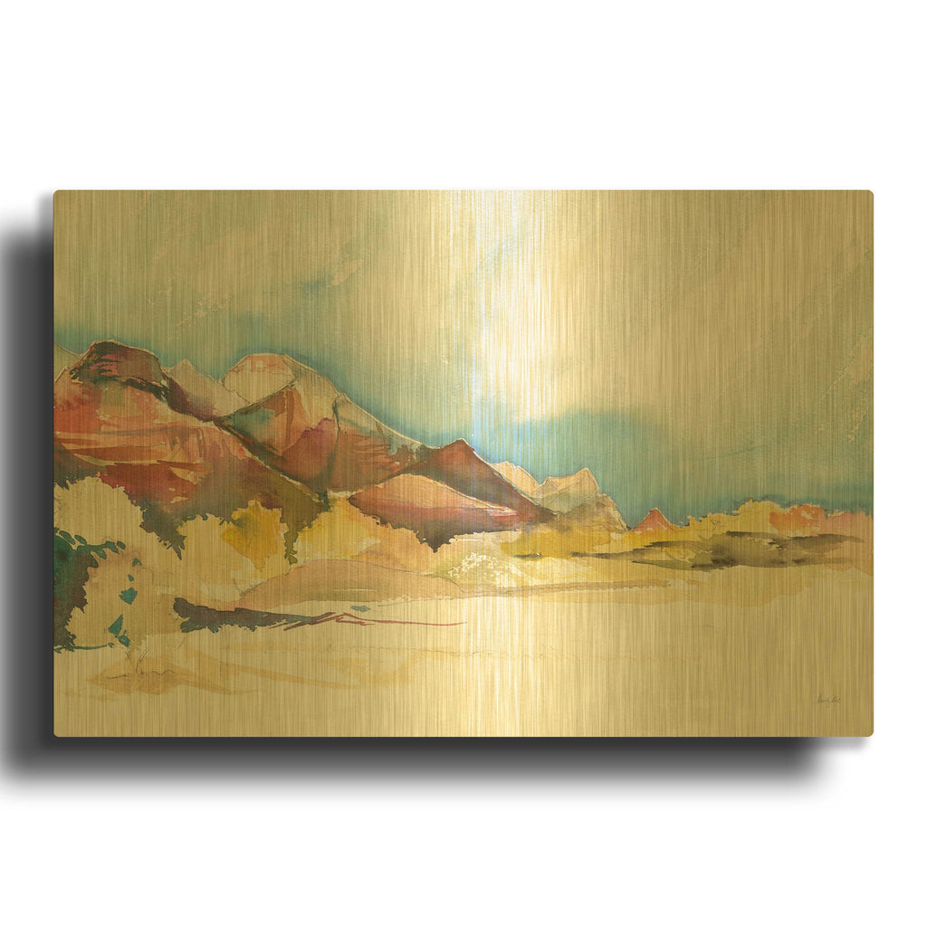 'Western Vista' By Kristy Rice Gold Metal Wall Art