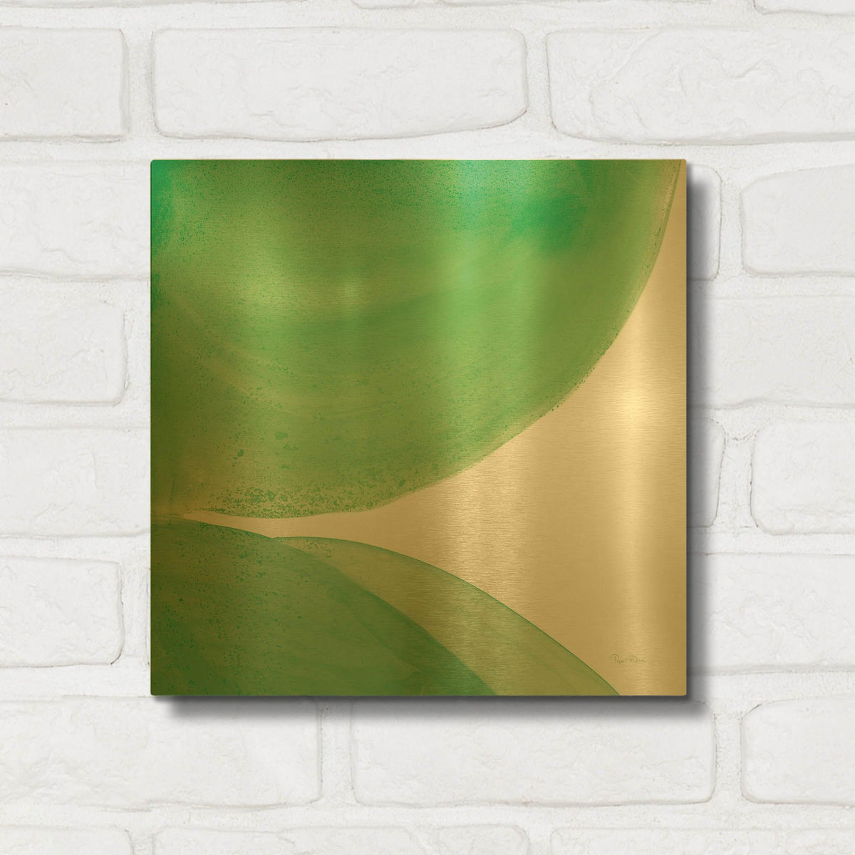 'Bright Pools 2' By Piper Rhue Gold Metal Wall Art
