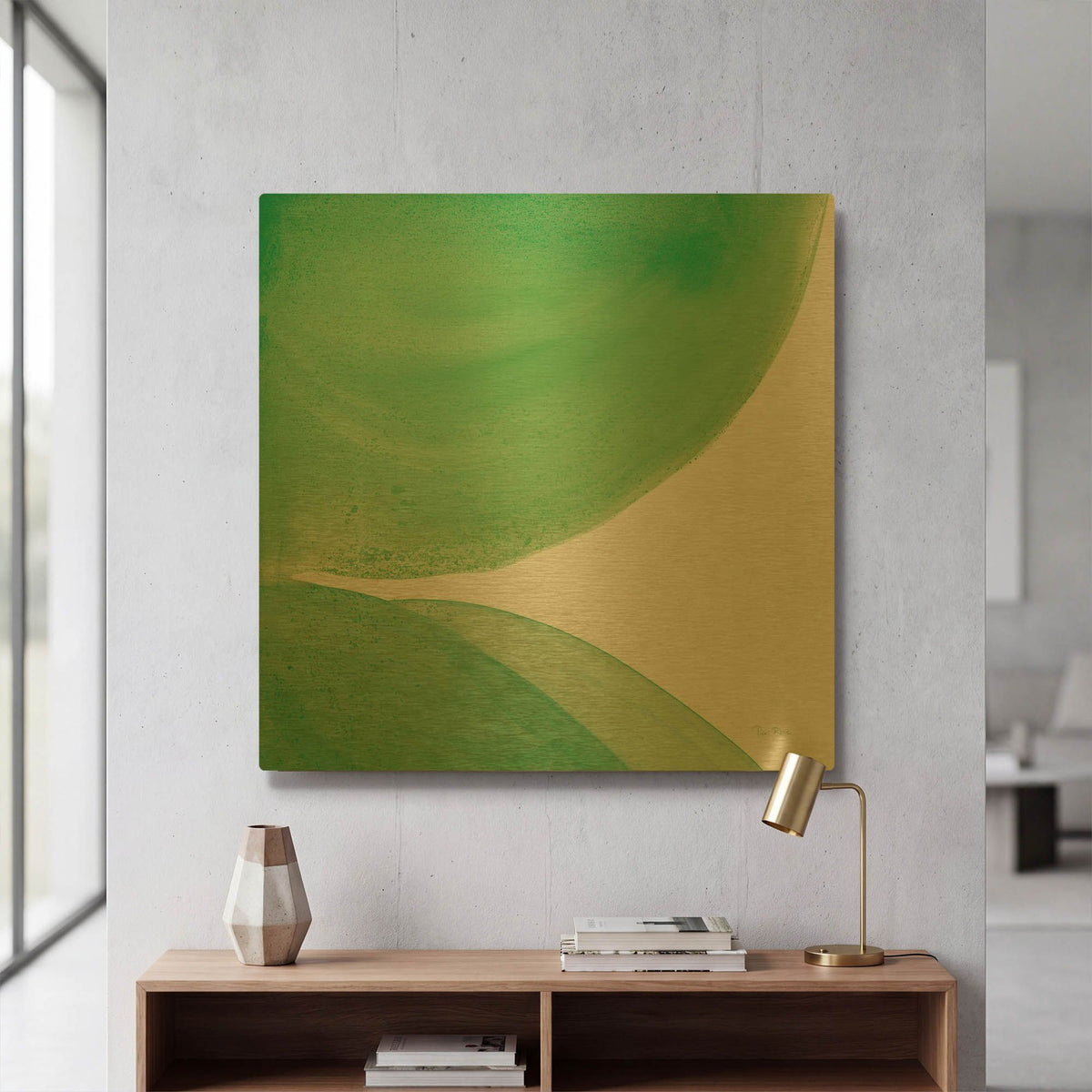 'Bright Pools 2' By Piper Rhue Gold Metal Wall Art