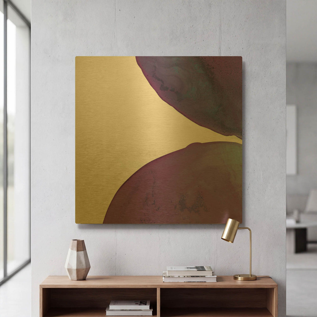 'Bright Pools 3' By Piper Rhue Gold Metal Wall Art