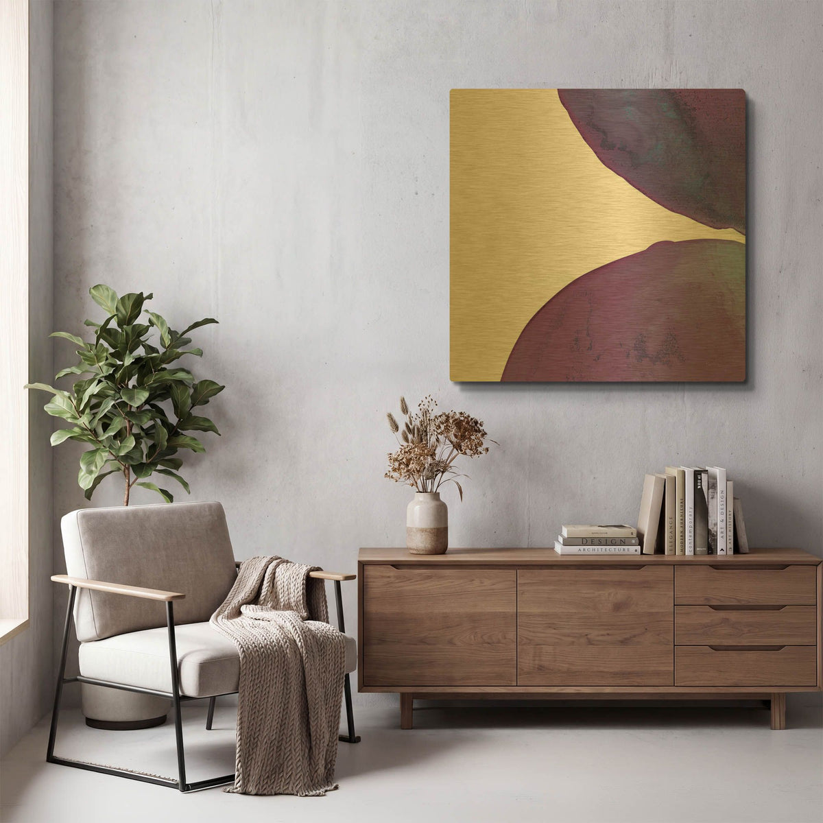 'Bright Pools 3' By Piper Rhue Gold Metal Wall Art