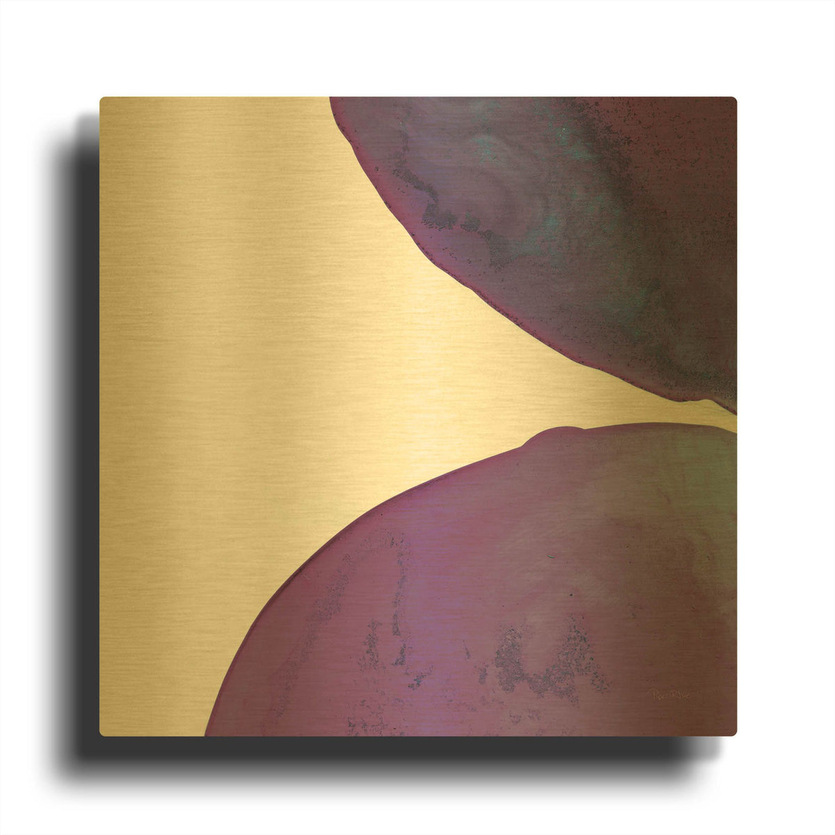 'Bright Pools 3' By Piper Rhue Gold Metal Wall Art