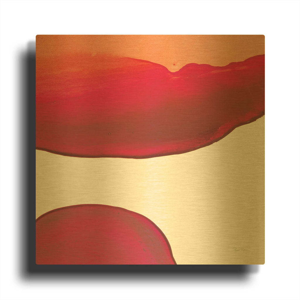 'Bright Swishes 3' By Piper Rhue Gold Metal Wall Art