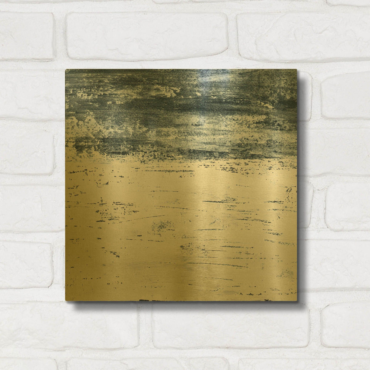 'City Beach C' By Piper Rhue Gold Metal Wall Art