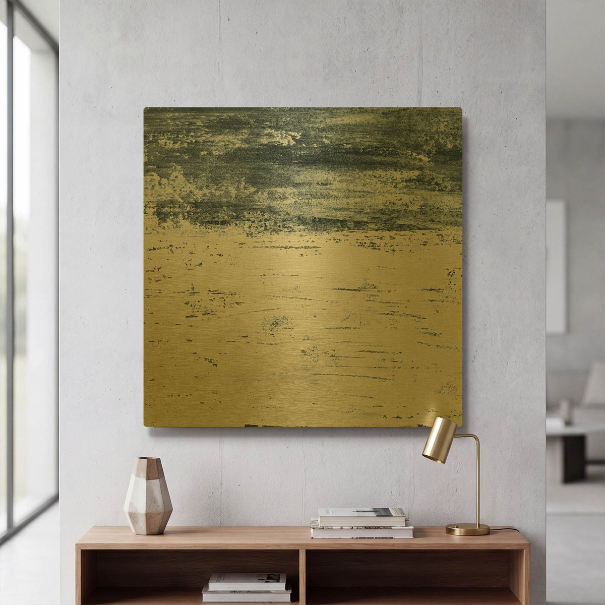 'City Beach C' By Piper Rhue Gold Metal Wall Art