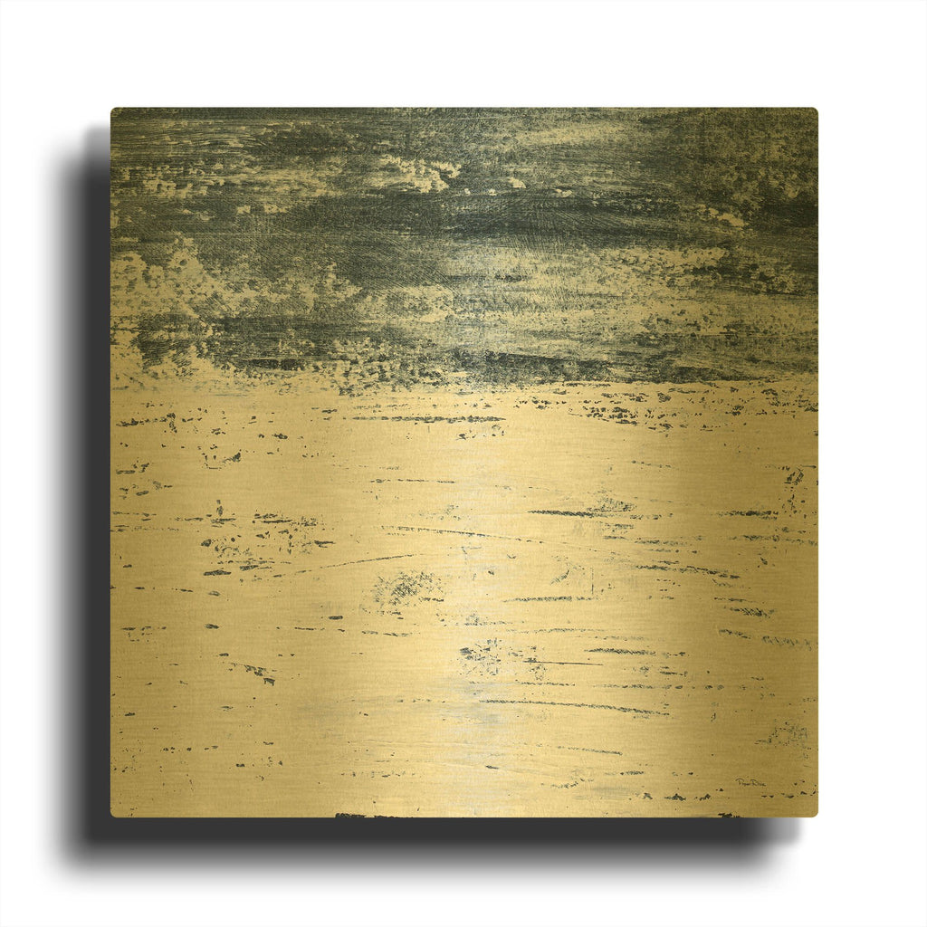 'City Beach C' By Piper Rhue Gold Metal Wall Art