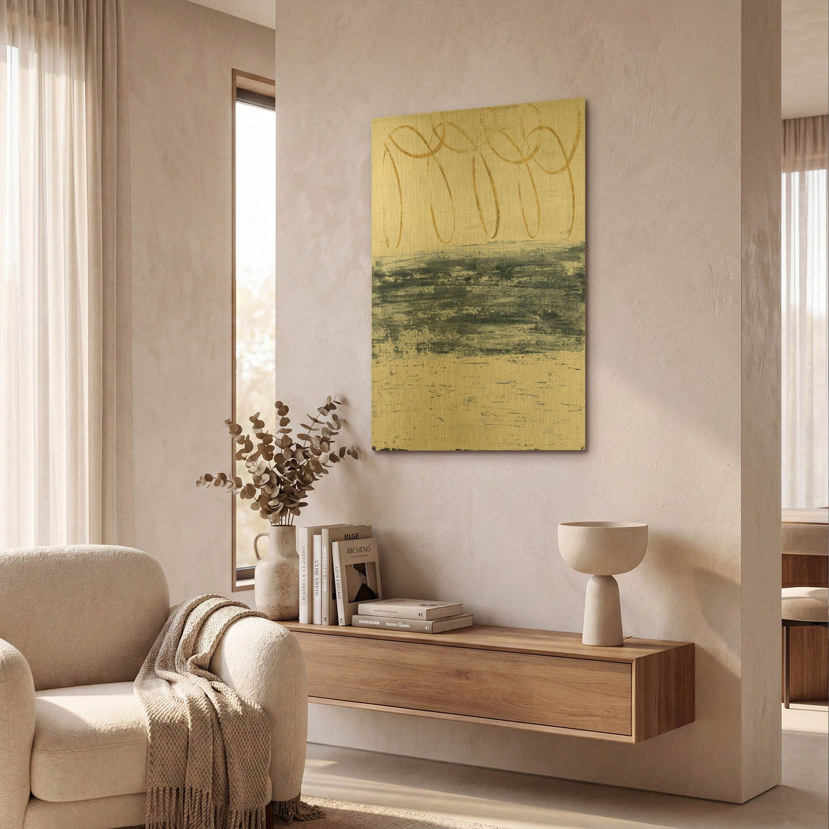 'City Beach Gold' By Piper Rhue Gold Metal Wall Art