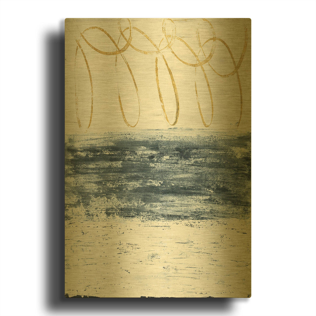 'City Beach Gold' By Piper Rhue Gold Metal Wall Art