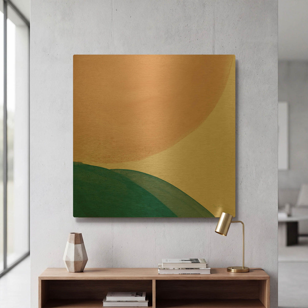 'Eventide Pools 2' By Piper Rhue Gold Metal Wall Art