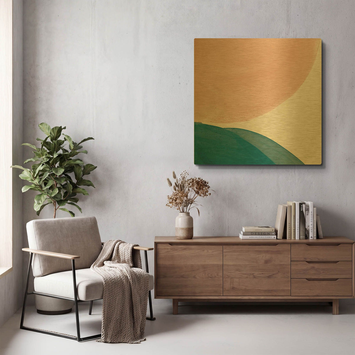 'Eventide Pools 2' By Piper Rhue Gold Metal Wall Art