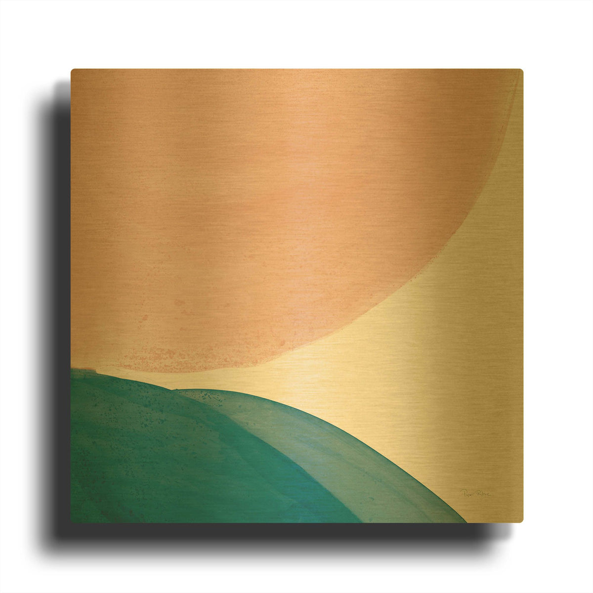 'Eventide Pools 2' By Piper Rhue Gold Metal Wall Art
