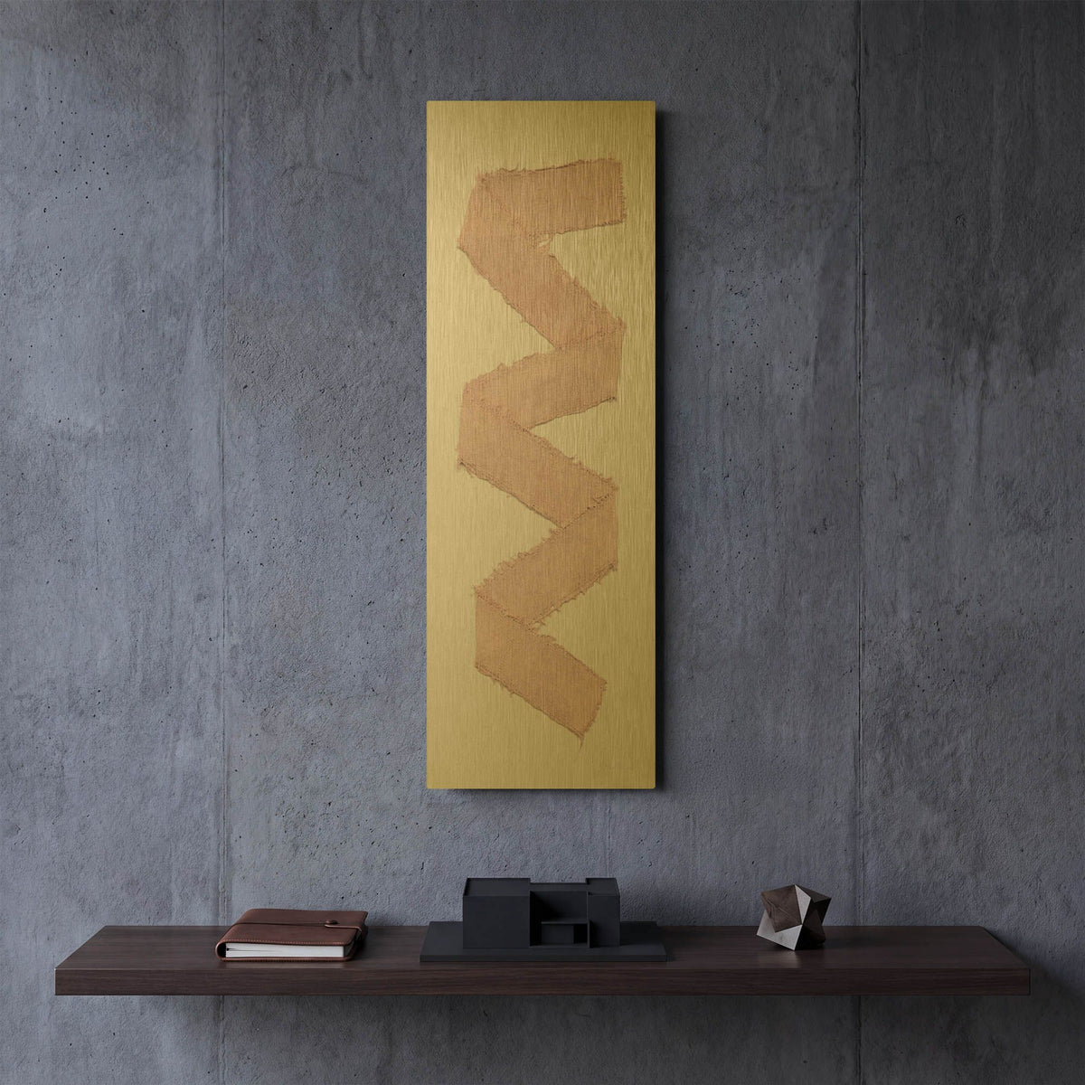 'Mesa Designs 1' By Piper Rhue Gold Metal Wall Art