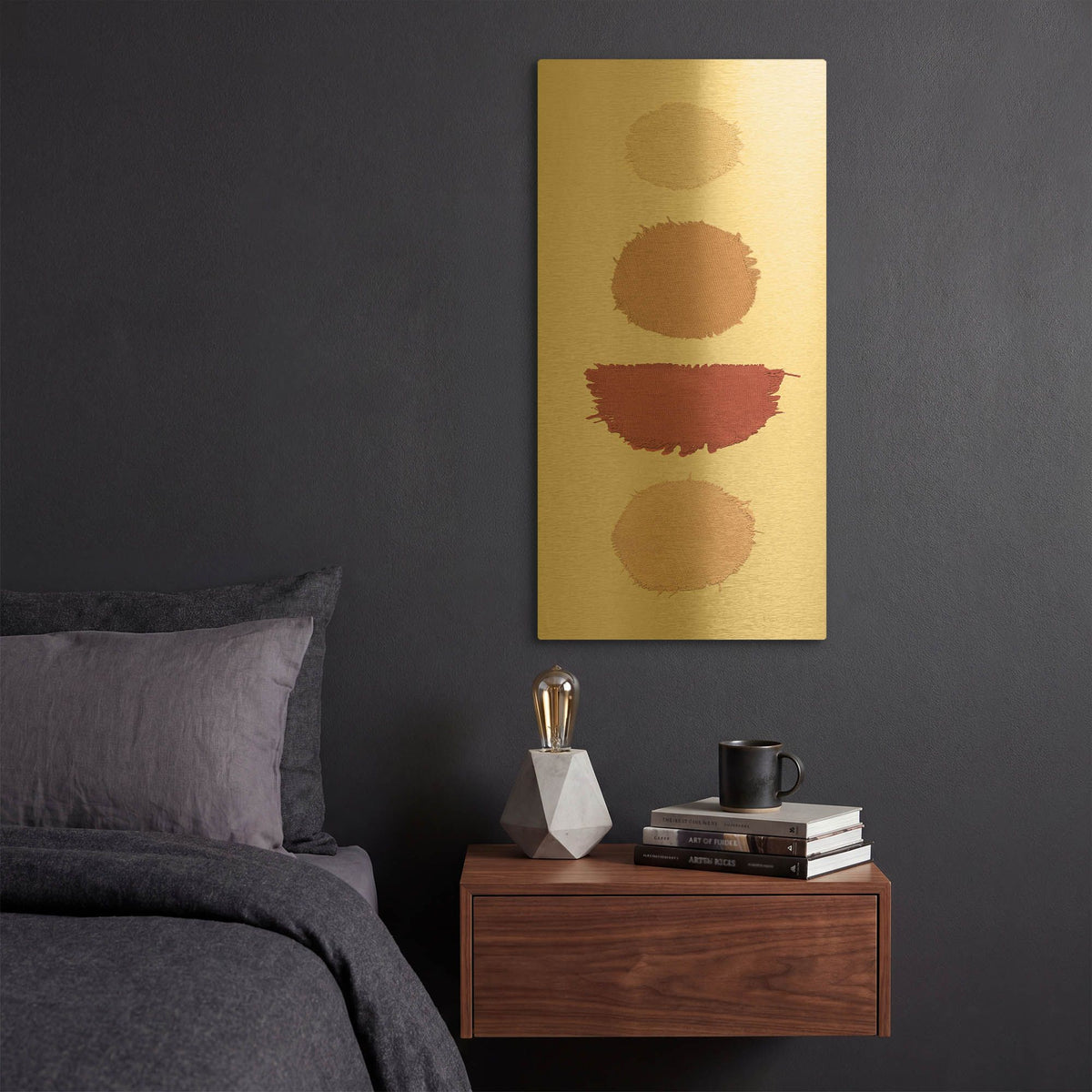 'Mesa Designs 2' By Piper Rhue Gold Metal Wall Art
