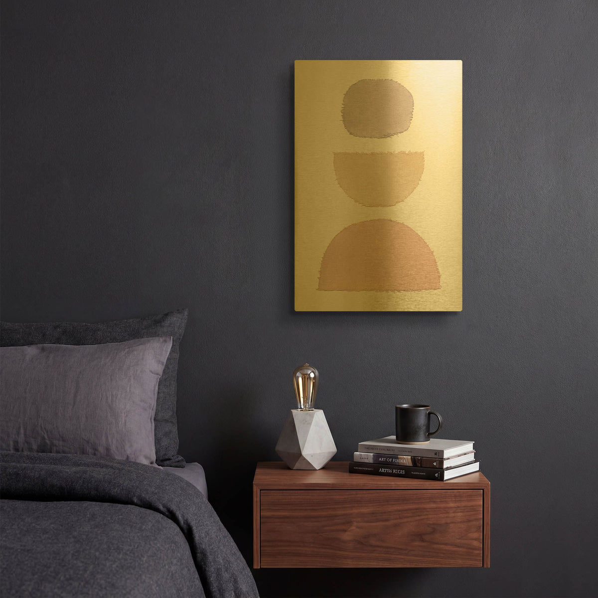 'Mesa Designs 3' By Piper Rhue Gold Metal Wall Art