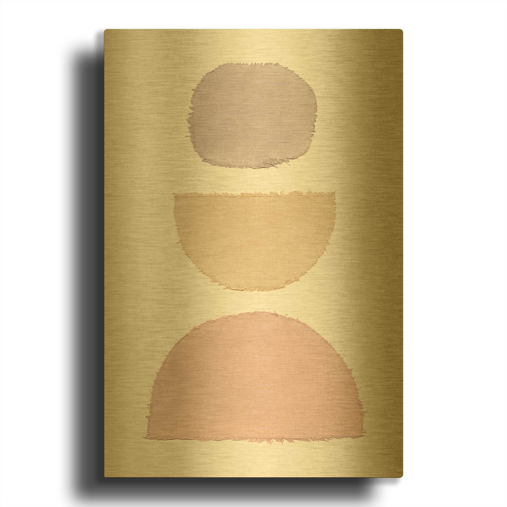 'Mesa Designs 3' By Piper Rhue Gold Metal Wall Art