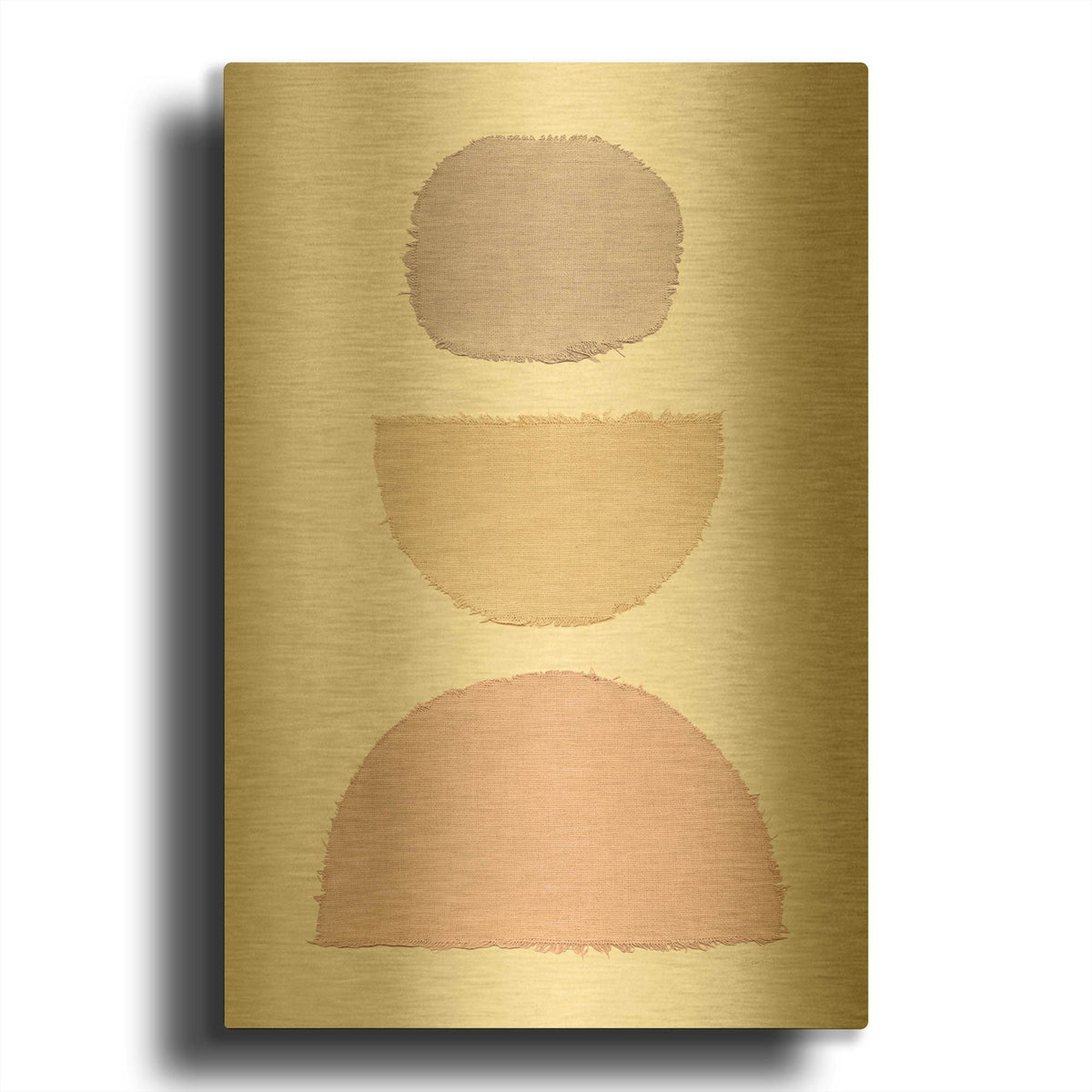'Mesa Designs 3' By Piper Rhue Gold Metal Wall Art