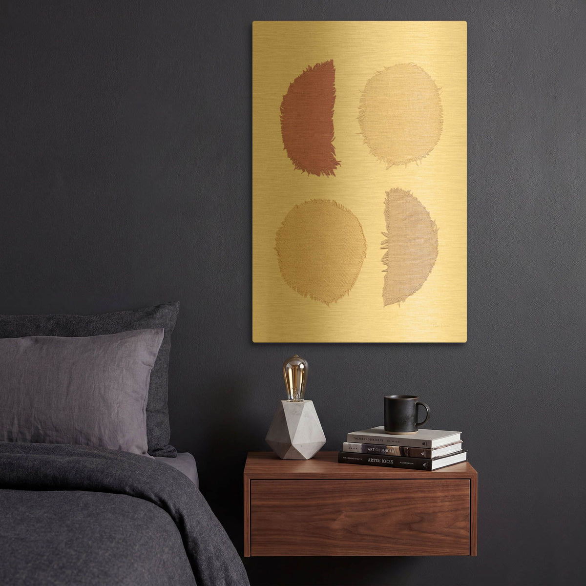 'Mesa Designs 4' By Piper Rhue Gold Metal Wall Art