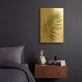 'Nature By the Lake Frond 1 Shadows' By Piper Rhue Gold Metal Wall Art