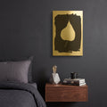 'Nature by the Lake Leaves 3 Black' By Piper Rhue Gold Metal Wall Art