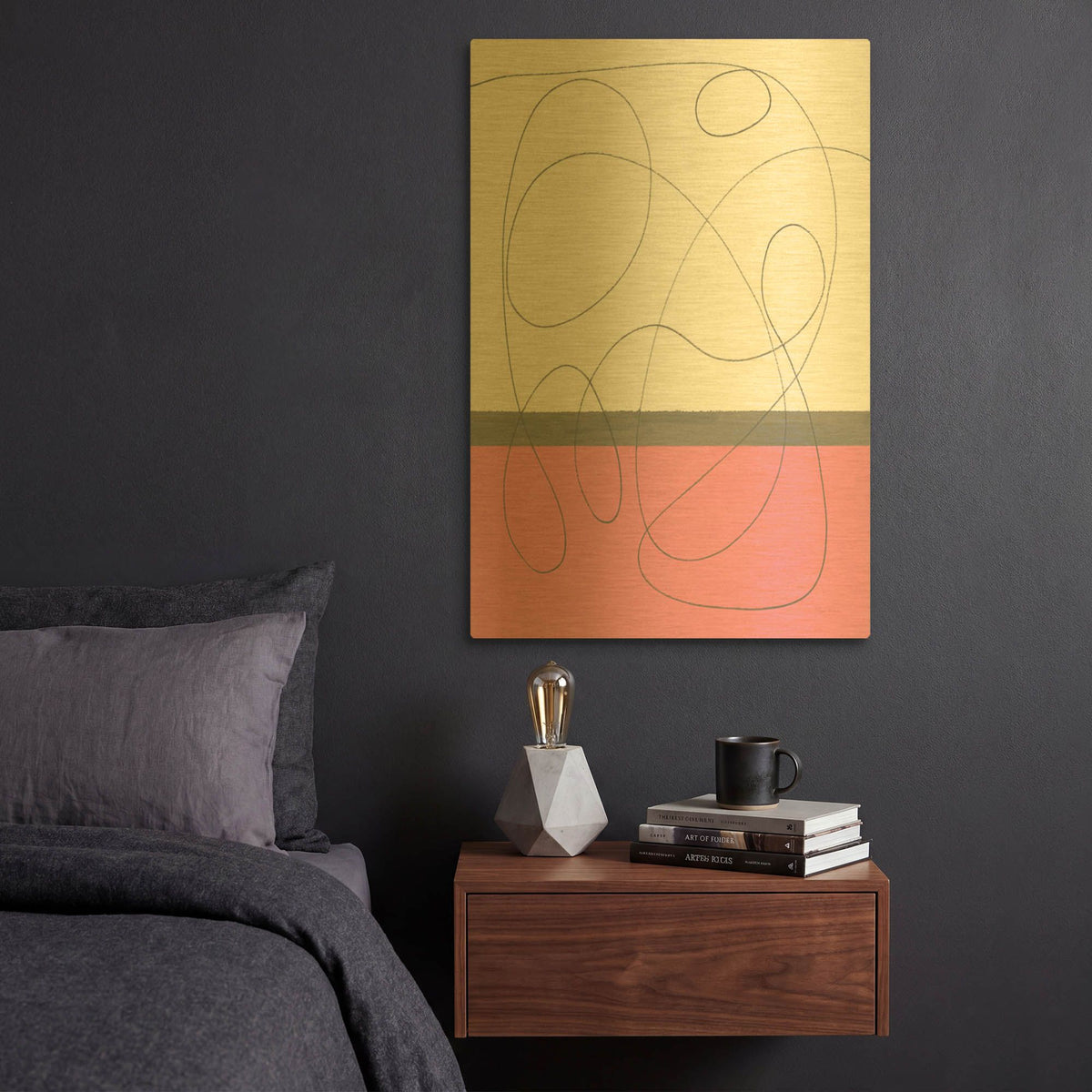 'Neapolitan 1' By Piper Rhue Gold Metal Wall Art