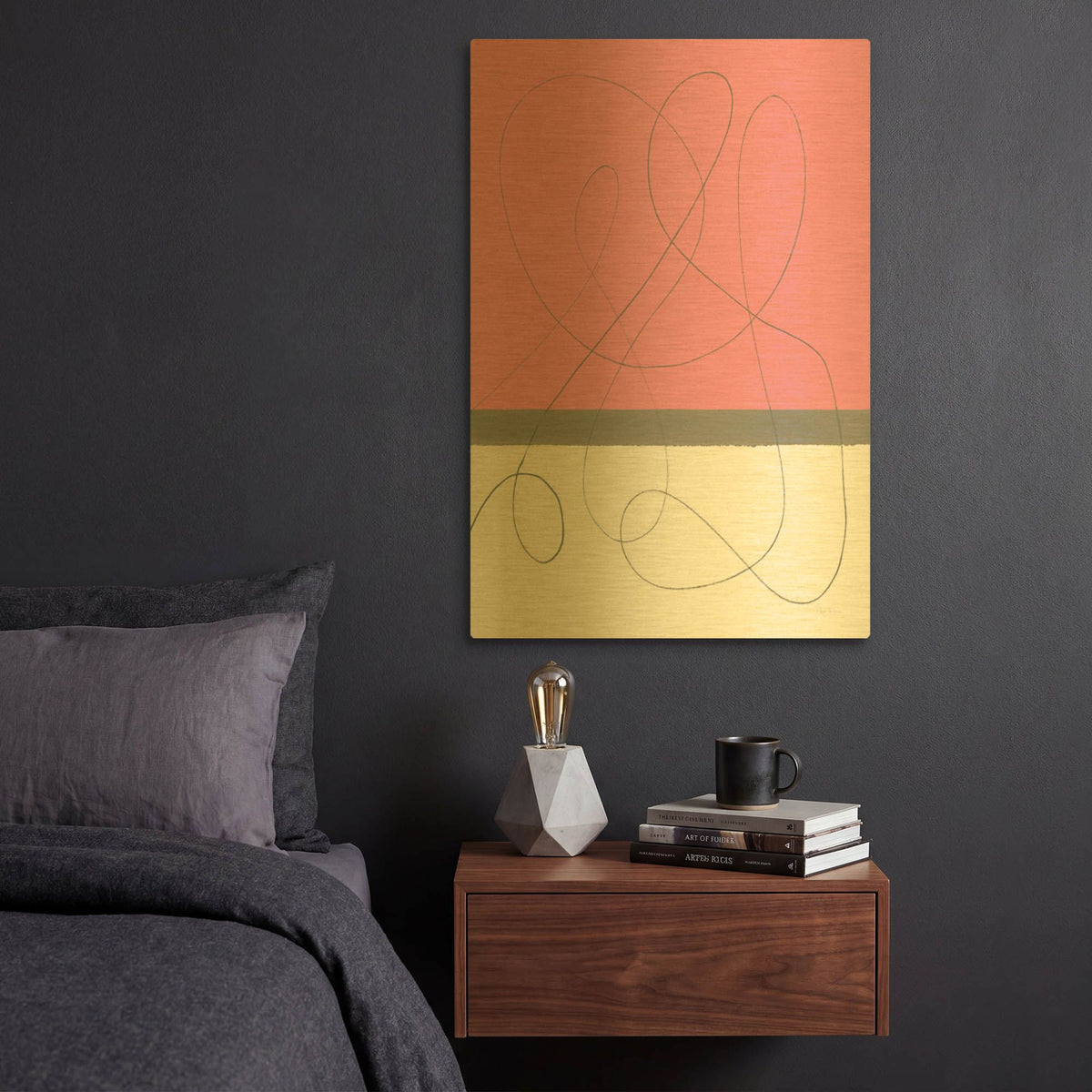 'Neapolitan 2' By Piper Rhue Gold Metal Wall Art
