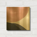 'Pools of Navy Pink 2' By Piper Rhue Gold Metal Wall Art