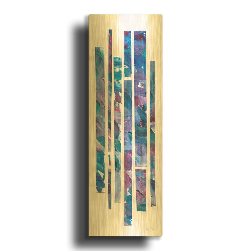 'Ribbons of Jewels 2' By Piper Rhue Gold Metal Wall Art