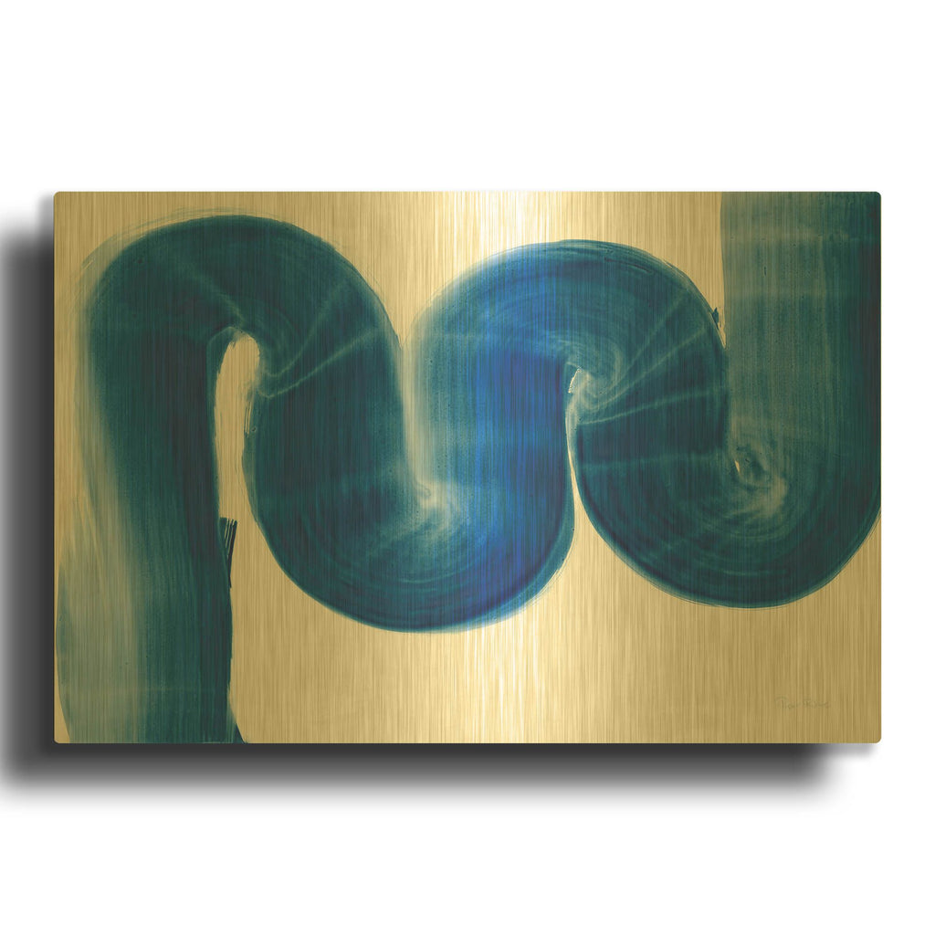 'S Curve' By Piper Rhue Gold Metal Wall Art