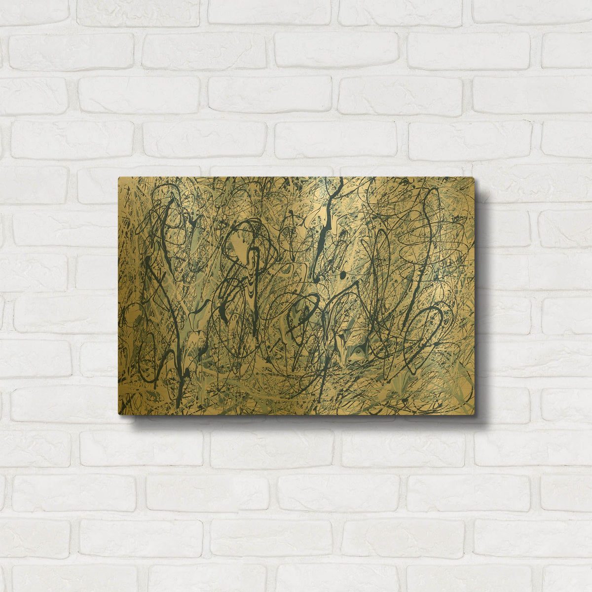 'Shore Blues' By Piper Rhue Gold Metal Wall Art