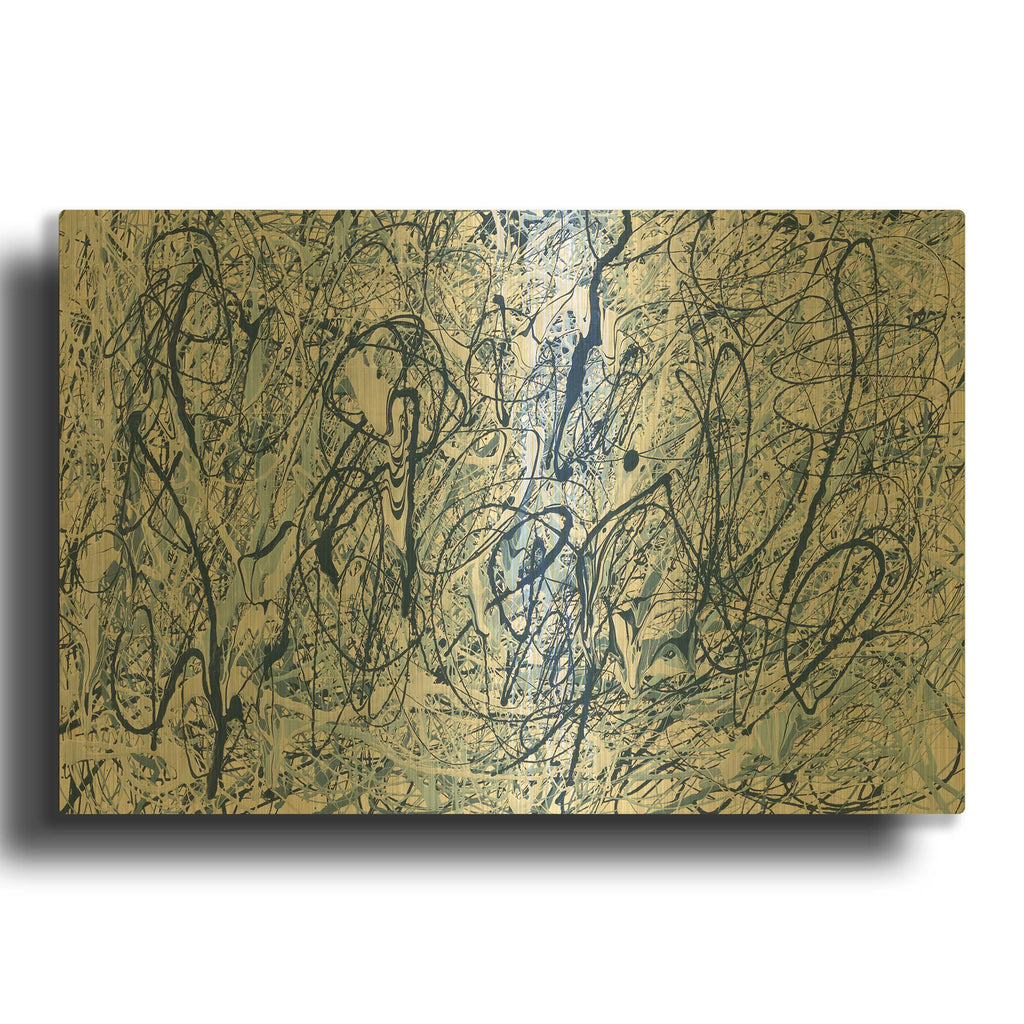 'Shore Blues' By Piper Rhue Gold Metal Wall Art