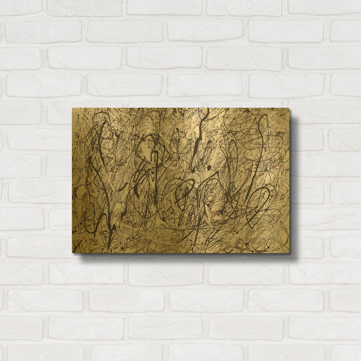 'Shore Neutral' By Piper Rhue Gold Metal Wall Art