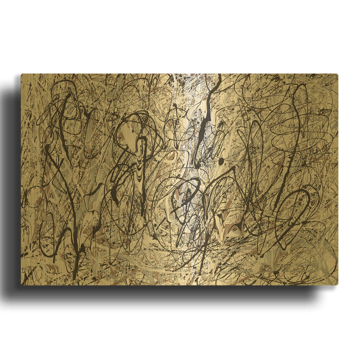'Shore Neutral' By Piper Rhue Gold Metal Wall Art